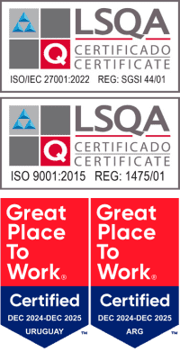 Certificación ISO 9001 ISO 27001 Great place to Work Uruguay y Argentina